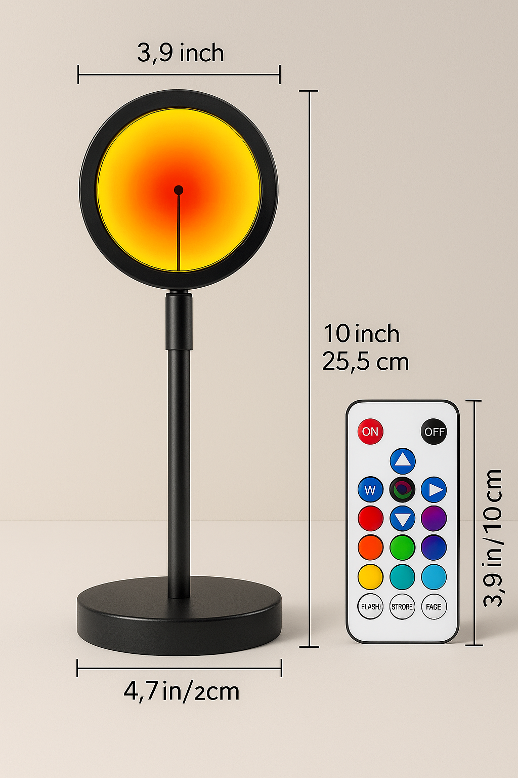 Sunset Projection Lamp – Ambient LED Room Light (8 Colors)