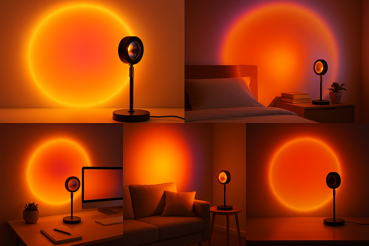 Sunset Projection Lamp – Ambient LED Room Light (8 Colors)